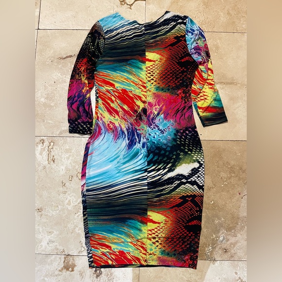 Colorful Long Sleeve Dress - Picture 3 of 3